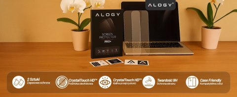 2x Szkło Hartowane Ochronne 9H do Apple iPhone 17 Pro, Wzmocnione i Odporne na Zarysowania, Łatwy Montaż Bez Bąbelków, Alogy Hea