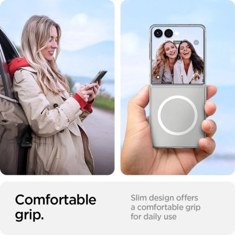 Etui do Galaxy Z Flip 7 Spigen AirSkin Mag MagSafe Clear/White