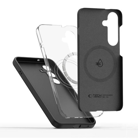 Etui do Samsung Galaxy S25 Tech-Protect Liquid Silicone MagSafe Black