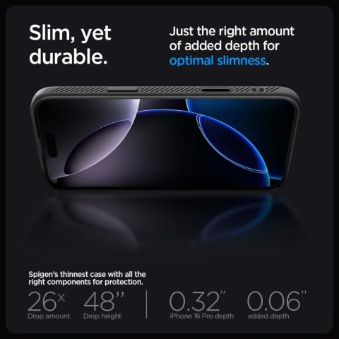 Etui do iPhone 16 Pro Spigen Liquid Air "T" Mag MagSafe Matte Black