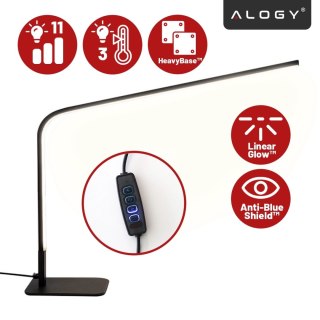 Lampka biurkowa nocna LED długie oświetlenie - trzy tryby barwy, regulacja jasności, lampa na biurko, do czytania i pracy domowe