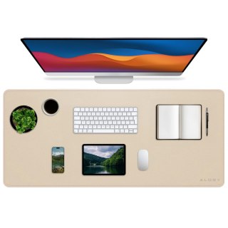 Podkładka na biurko 100×50 cm - antypoślizgowa mata ochronna z eleganckiej ekoskóry PU, pod mysz i klawiaturę, stylowa i trwała 