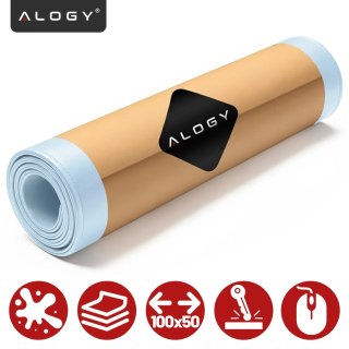 Podkładka na biurko 100×50 cm - antypoślizgowa mata ochronna z eleganckiej ekoskóry PU, pod mysz i klawiaturę, stylowa i trwała 