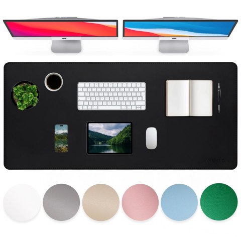 Podkładka na biurko 120×60 cm - antypoślizgowa mata ochronna z eleganckiej ekoskóry PU, pod mysz i klawiaturę, stylowa i trwała 