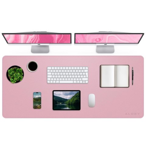 Podkładka na biurko 120×60 cm - antypoślizgowa mata ochronna z eleganckiej ekoskóry PU, pod mysz i klawiaturę, stylowa i trwała 