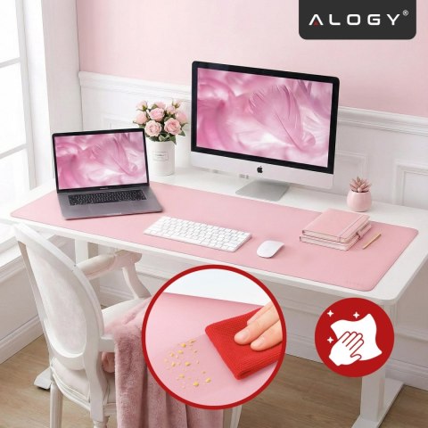 Podkładka na biurko 120×60 cm - antypoślizgowa mata ochronna z eleganckiej ekoskóry PU, pod mysz i klawiaturę, stylowa i trwała 