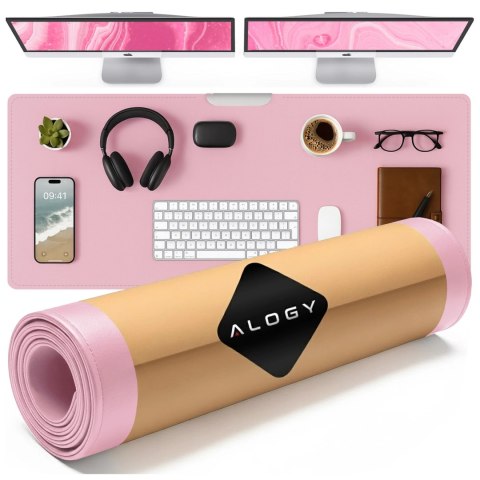 Podkładka na biurko 120×60 cm - antypoślizgowa mata ochronna z eleganckiej ekoskóry PU, pod mysz i klawiaturę, stylowa i trwała 