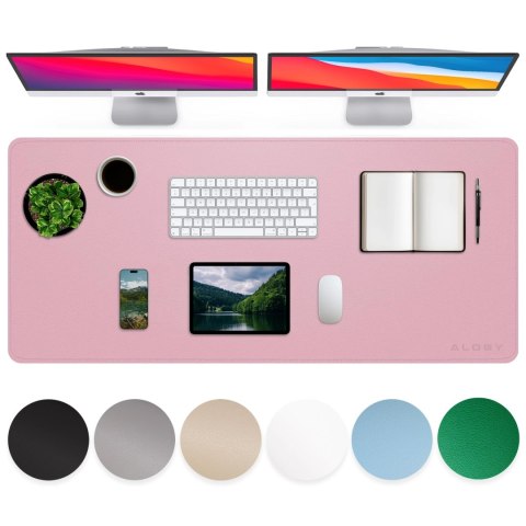 Podkładka na biurko 120×60 cm - antypoślizgowa mata ochronna z eleganckiej ekoskóry PU, pod mysz i klawiaturę, stylowa i trwała 