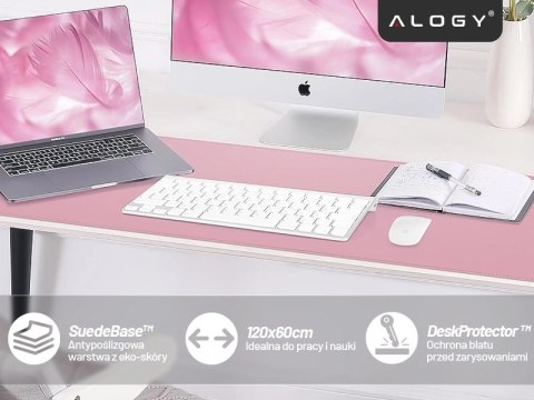 Podkładka na biurko 120×60 cm - antypoślizgowa mata ochronna z eleganckiej ekoskóry PU, pod mysz i klawiaturę, stylowa i trwała 