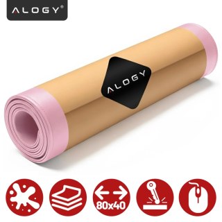 Podkładka na biurko 80×40 cm - antypoślizgowa mata ochronna z eleganckiej ekoskóry PU, pod mysz i klawiaturę, stylowa i trwała -