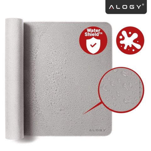 Podkładka na biurko 80×40 cm - antypoślizgowa mata ochronna z eleganckiej ekoskóry PU, pod mysz i klawiaturę, stylowa i trwała -