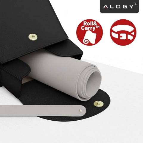 Podkładka na biurko 80×40 cm - antypoślizgowa mata ochronna z eleganckiej ekoskóry PU, pod mysz i klawiaturę, stylowa i trwała -