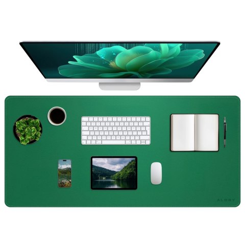 Podkładka na biurko 80×40 cm - antypoślizgowa mata ochronna z eleganckiej ekoskóry PU, pod mysz i klawiaturę, stylowa i trwała -