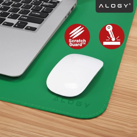 Podkładka na biurko 80×40 cm - antypoślizgowa mata ochronna z eleganckiej ekoskóry PU, pod mysz i klawiaturę, stylowa i trwała -