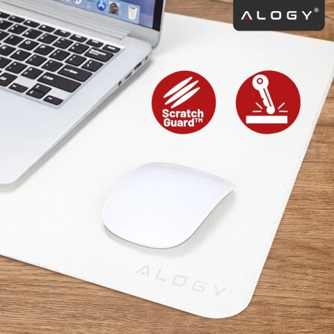 Podkładka na biurko 80×40 cm - antypoślizgowa mata ochronna z eleganckiej ekoskóry PU, pod mysz i klawiaturę, stylowa i trwała -