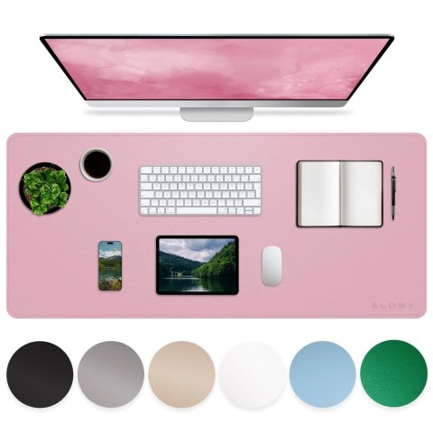 Podkładka na biurko 90×45 cm - antypoślizgowa mata ochronna z eleganckiej ekoskóry PU, pod mysz i klawiaturę, stylowa i trwała -
