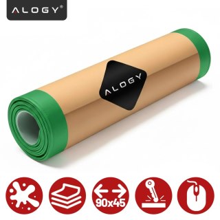 Podkładka na biurko 90×45 cm - antypoślizgowa mata ochronna z eleganckiej ekoskóry PU, pod mysz i klawiaturę, stylowa i trwała -