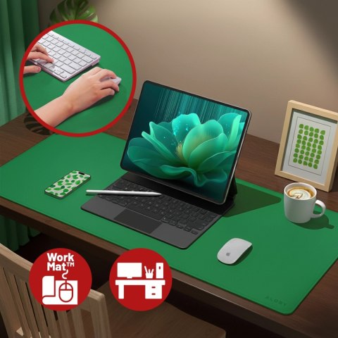 Podkładka na biurko 90×45 cm - antypoślizgowa mata ochronna z eleganckiej ekoskóry PU, pod mysz i klawiaturę, stylowa i trwała -