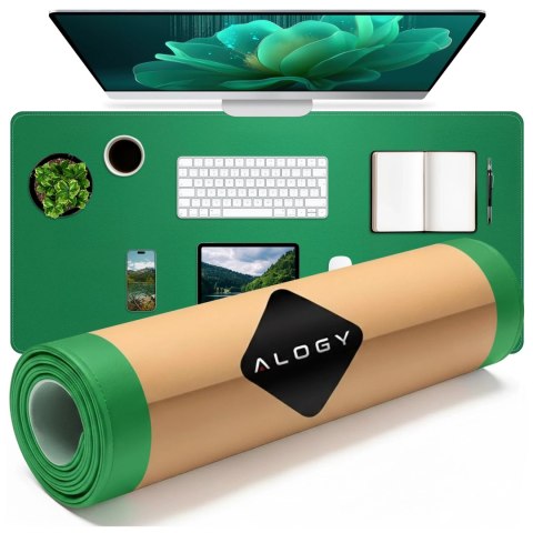 Podkładka na biurko 90×45 cm - antypoślizgowa mata ochronna z eleganckiej ekoskóry PU, pod mysz i klawiaturę, stylowa i trwała -