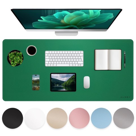Podkładka na biurko 90×45 cm - antypoślizgowa mata ochronna z eleganckiej ekoskóry PU, pod mysz i klawiaturę, stylowa i trwała -
