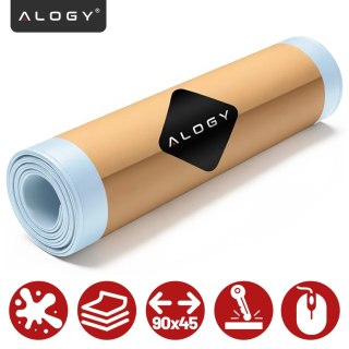 Podkładka na biurko 90×45 cm - antypoślizgowa mata ochronna z eleganckiej ekoskóry PU, pod mysz i klawiaturę, stylowa i trwała -