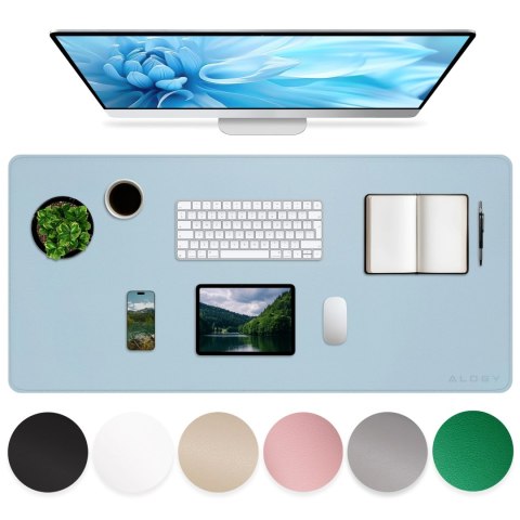 Podkładka na biurko 90×45 cm - antypoślizgowa mata ochronna z eleganckiej ekoskóry PU, pod mysz i klawiaturę, stylowa i trwała -