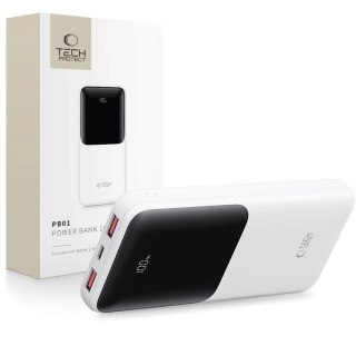 Powerbank Tech-Protect PB01 10000mAh 22.5W Biały USB-A USB-C