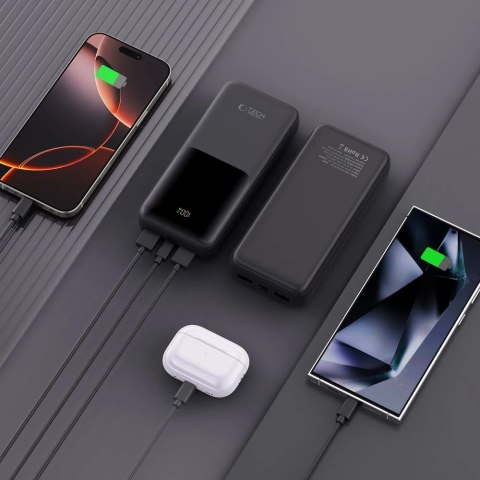Powerbank Tech-Protect PB02 20000mAh 22.5W Czarny USB-A USB-C