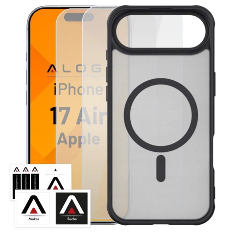 Zestaw 3w1 Etui Hybrydowe MagSafe + 2x Szkło Hartowane do Apple iPhone 17 Air, Wzmocniona Ochrona, Odporne i Precyzyjnie Dopasow