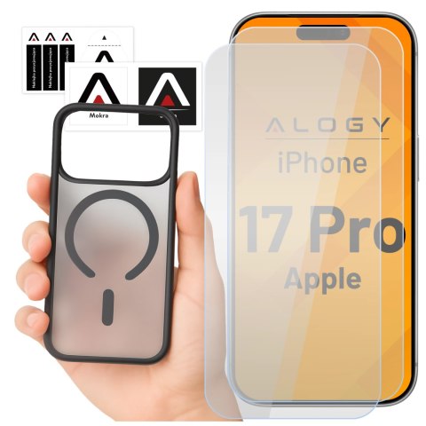 Zestaw 3w1 Etui Hybrydowe MagSafe + 2x Szkło Hartowane do Apple iPhone 17 Pro, Wzmocniona Ochrona, Odporne i Precyzyjnie Dopasow