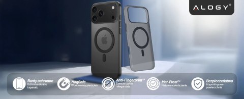 Etui do Apple iPhone 17 Pro - matowa obudowa do MagSafe z ochroną obiektywu, smukłe i odporne na zarysowania, idealne dopasowani