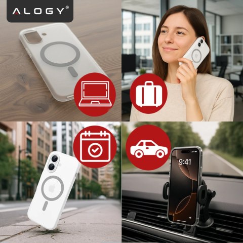 Etui do Apple iPhone 17 - matowa obudowa do MagSafe z ochroną obiektywu, smukłe i odporne na zarysowania, idealne dopasowanie - 