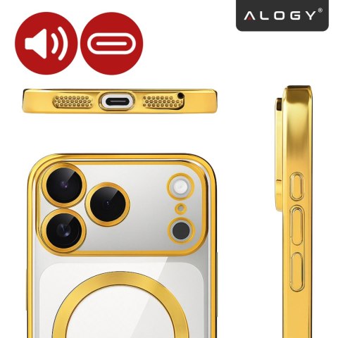 Etui z MagSafe do Apple iPhone 17 Pro Max - obudowa glamour z ochroną obiektywu, eleganckie i odporne na zarysowania - Alogy Lux