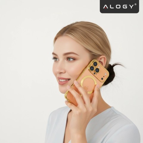 Etui z MagSafe do Apple iPhone 17 Pro Max - obudowa glamour z ochroną obiektywu, eleganckie i odporne na zarysowania - Alogy Lux