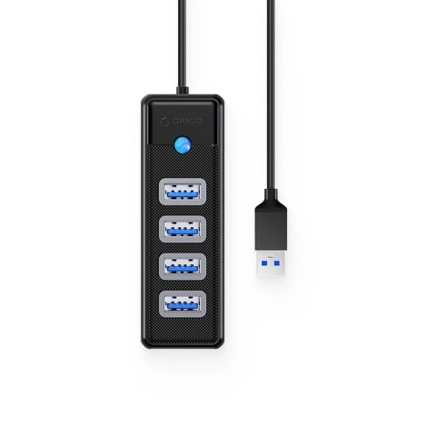 Hub USB-A Orico PW4U-U3 4x USB-A 3.0 Czarny