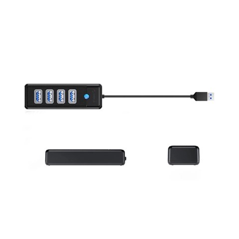 Hub USB-A Orico PW4U-U3 4x USB-A 3.0 Czarny