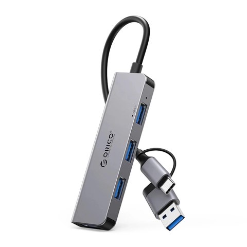 Hub USB-A/USB-C Orico YSA5-U3 3x USB-A 2.0 + 1x USB-A 3.0 Szary