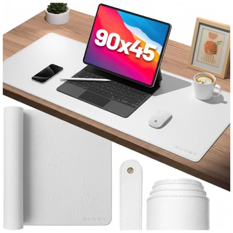 Podkładka na biurko 90×45 cm - antypoślizgowa mata ochronna z eleganckiej ekoskóry PU, pod mysz i klawiaturę, stylowa i trwała -