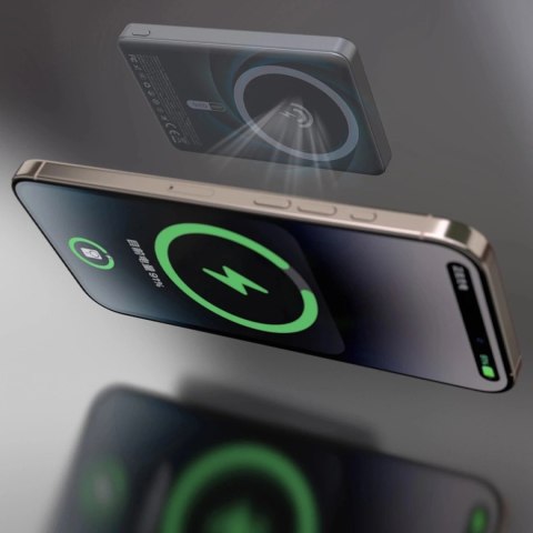 Powerbank Dudao K28 10000mAh 22.5W MagSafe Podstawka Szary