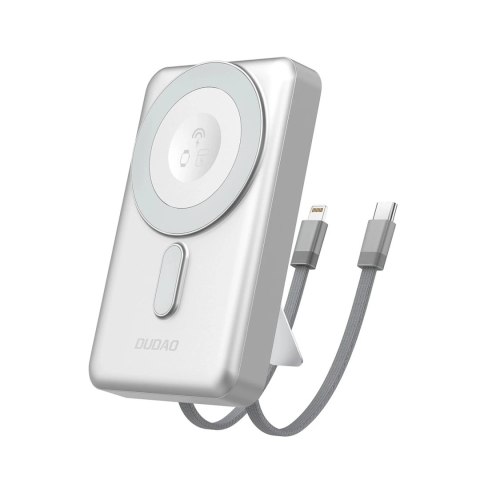 Powerbank Dudao K29 10000mAh 20W MagSafe Kable Podstawka Srebrny