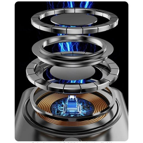 Powerbank Dudao K29 10000mAh 20W MagSafe Kable Podstawka Srebrny