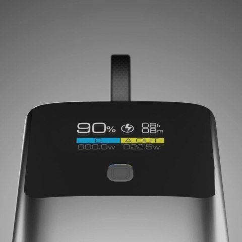 Powerbank SBS 10000mAh 20W PD LCD + kabel USB-C Szary