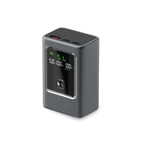 Powerbank SBS 10000mAh PD 35W z wyświetlaczem LCD Szary