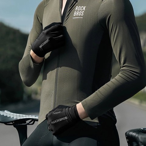Rękawiczki Rowerowe Rockbros 3-Sezonowe XXL Czarne Dotykowe