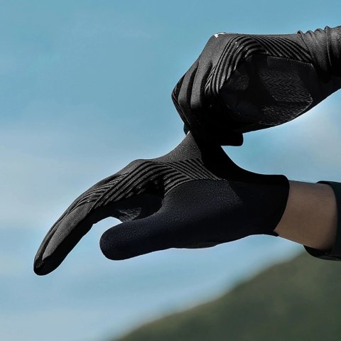 Rękawiczki Rowerowe Rockbros 3-Sezonowe XXL Czarne Dotykowe