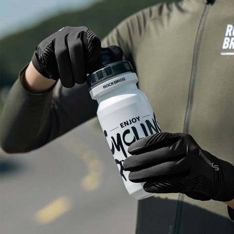 Rękawiczki Rowerowe Rockbros 3-Sezonowe XL Czarne Dotykowe