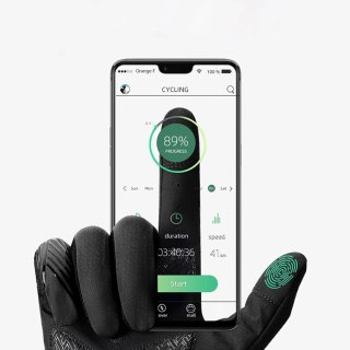 Rękawiczki Rowerowe Rockbros 3-Sezonowe M Czarne Dotykowe