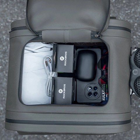 Sakwa Rowerowa Rockbros 14l Wodoodporna na Bagażnik TPU Szara