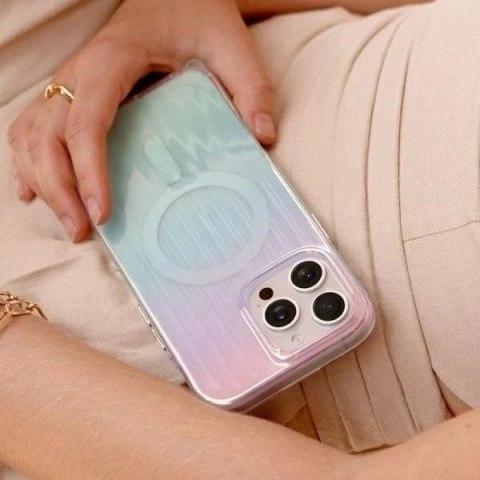 Etui UNIQ Coehl Linear do iPhone 16 MagSafe Opalizujące