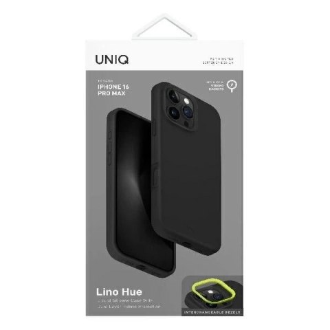 Etui UNIQ Lino Hue Magclick Charging na iPhone 16 Pro Max - szare